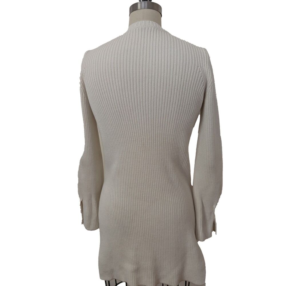 The Row Cream Ribbed Crewneck Sweater - Picture 3 of 5